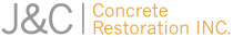 J&C Concrete Restoration INC. logo — decorative concrete coatings, epoxy flooring, and concrete resurfacing specialists